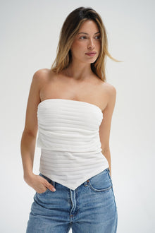 LNA Donna Tube Top in white