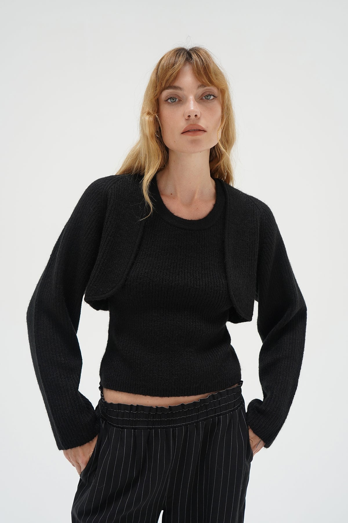 Women | Ean Shrug Sweater Set | Black