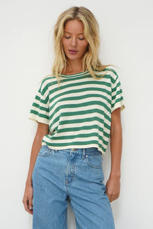 LNA Kori green stripe tee