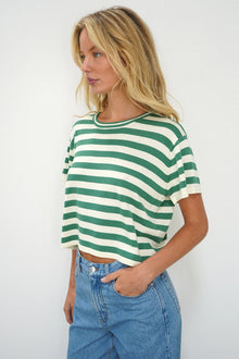 LNA Kori green stripe tee
