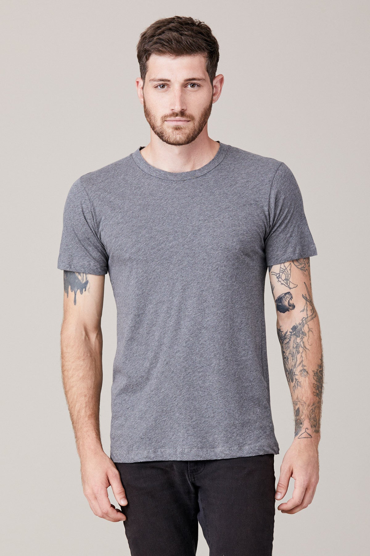 Men | Short Sleeve Crew | Heather Grey