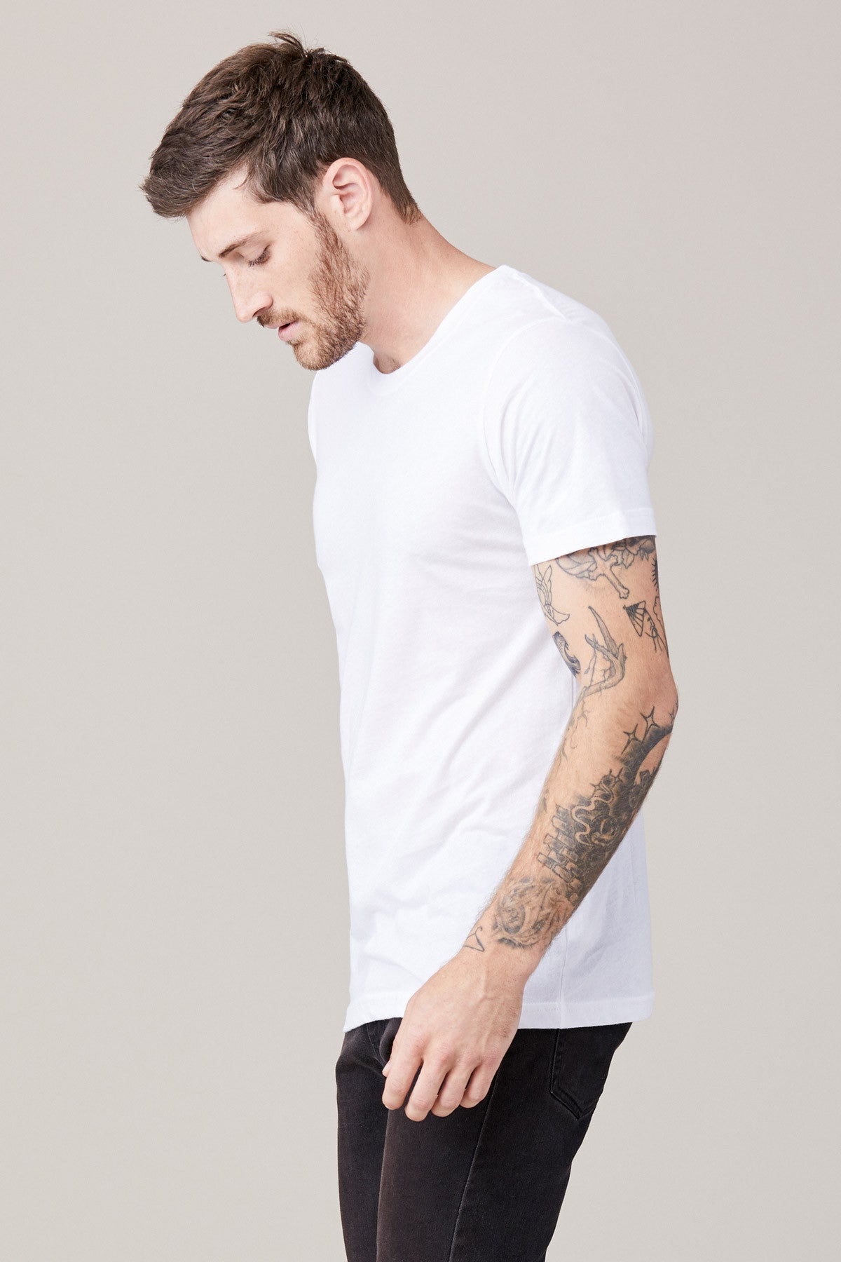 Men | Short Sleeve Crew | White