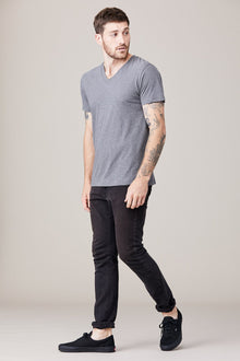 Men | Short Sleeve V Neck | Heather Grey