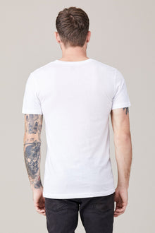 Men | Short Sleeve V Neck | White