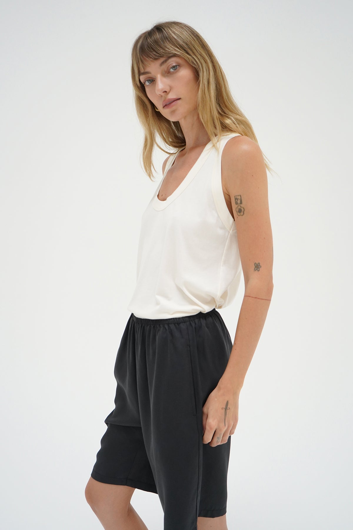 LNA Relaxed U Neck Tank in jet stream