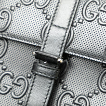 Gucci | Pre-Owned GG Embossed Perforated Double Belt Bag | Black