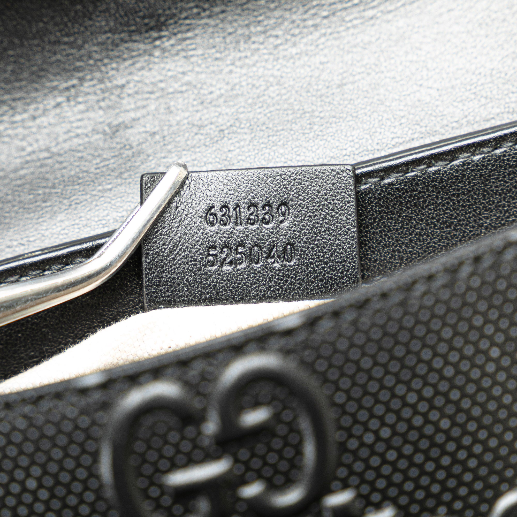 Gucci | Pre-Owned GG Embossed Perforated Double Belt Bag | Black