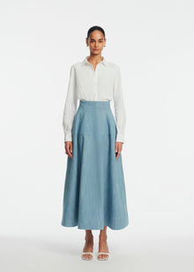 Denim A-Line Skirt | Light Denim