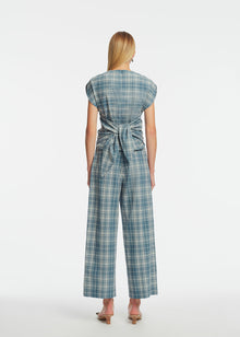 Plaid Seersucker Cropped Pant | Mallard