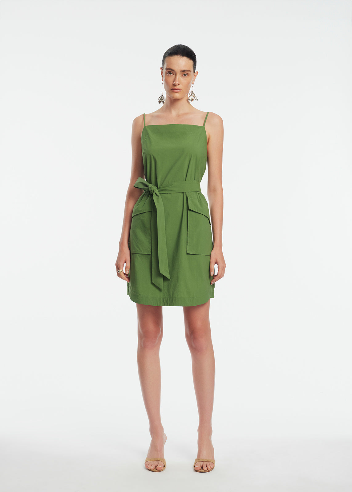 Tech Poplin Belted Dress | Cactus