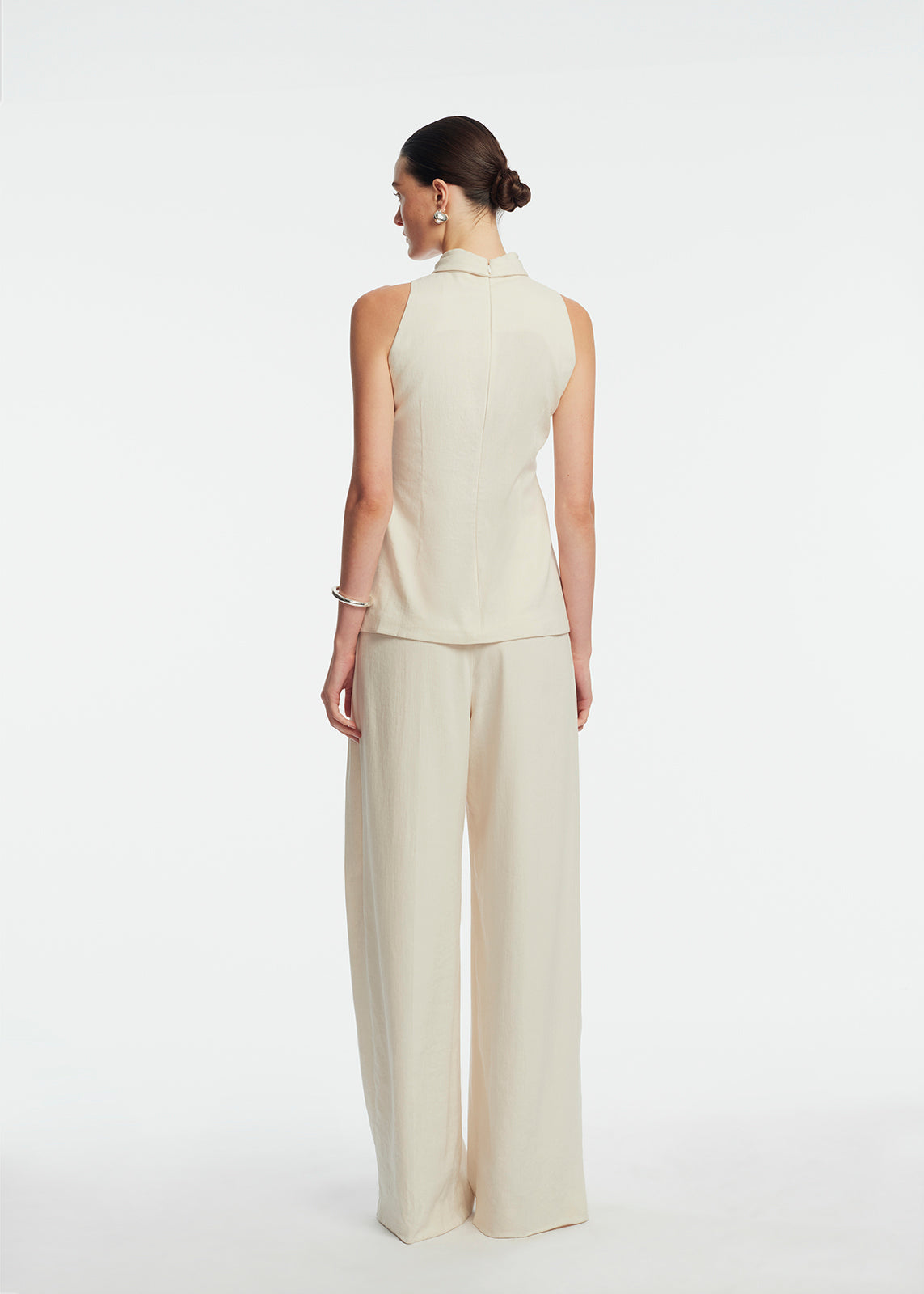 Linen Bow Top | Bone