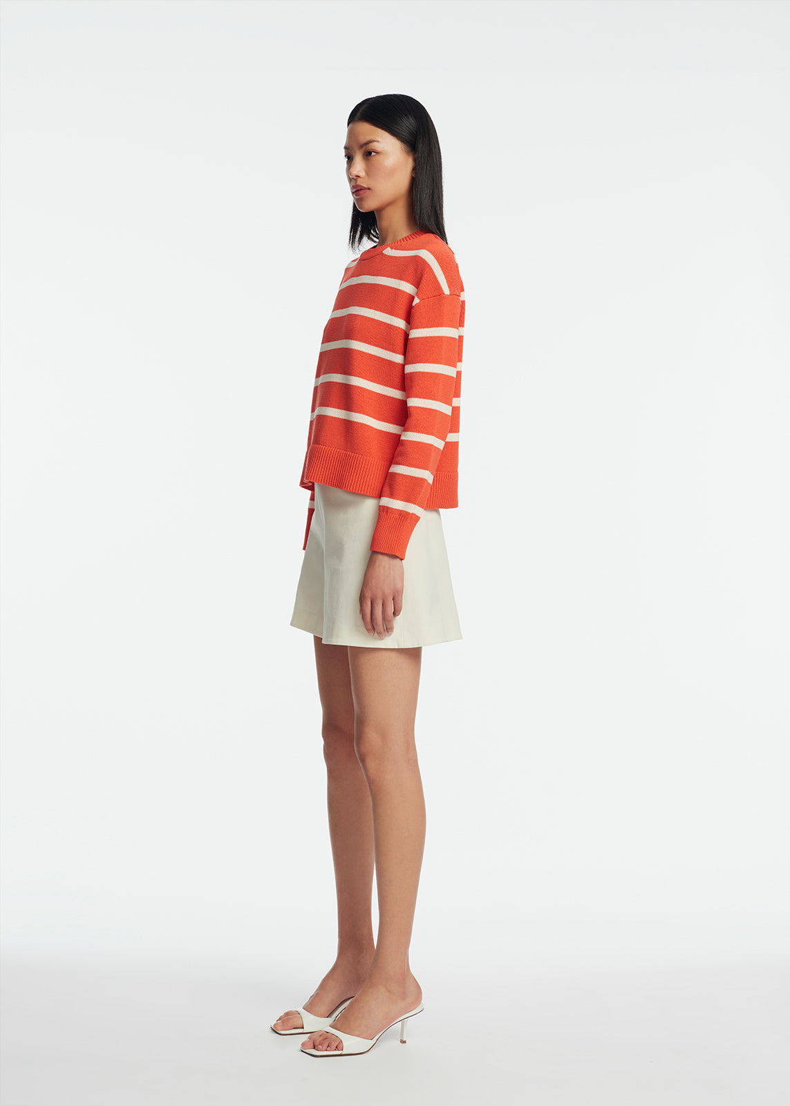 Striped Knit Crewneck | Watermelon Multi