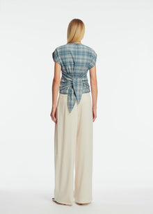 Plaid Seersucker Tie Top | Mallard