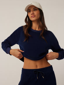 Women | Dune Crop Top | Maltese Blue
