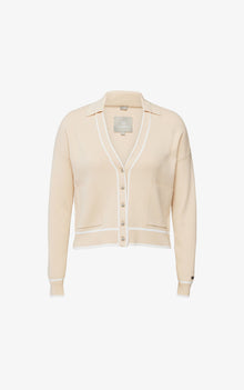 Lucie Sustainable Hip-Length Knit | Sand-Ivory