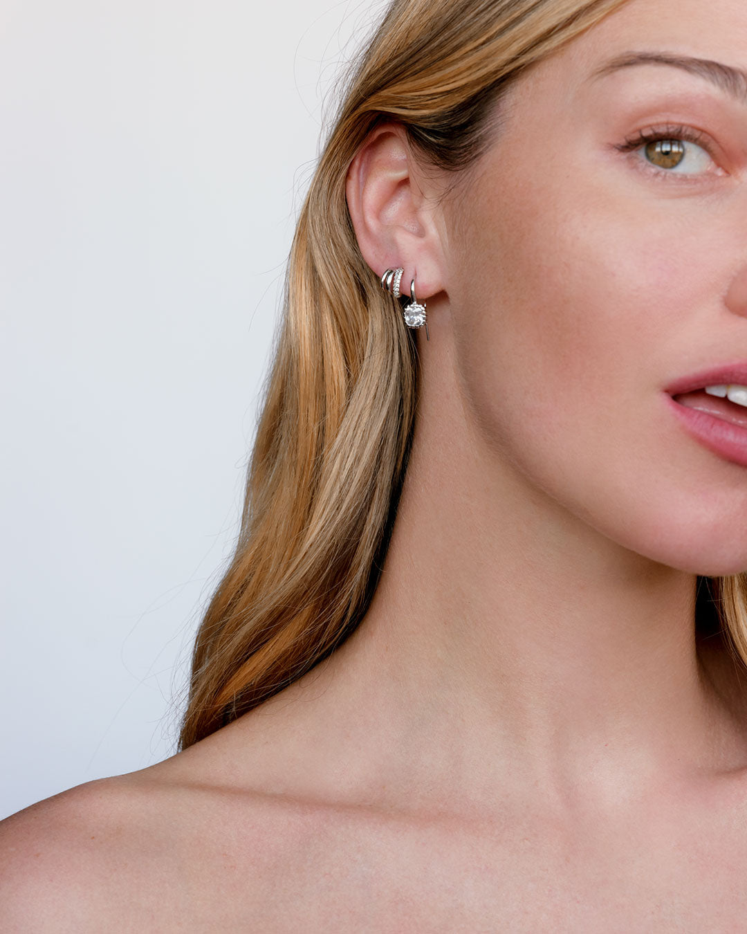 The Classique Cushion Hook Earrings | Silver