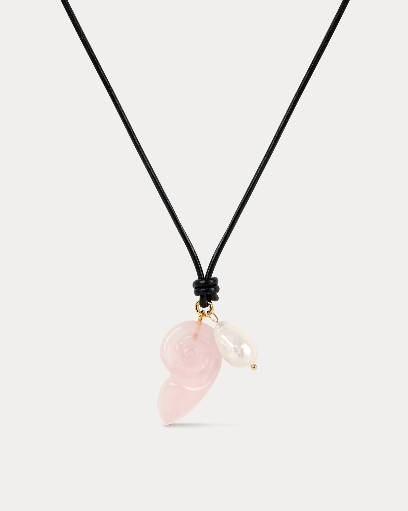 The Santorini Pendant Cord Necklace | Gold