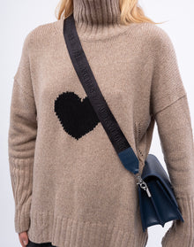 Lolita Wings Grained Leather Bag | Navy Blue