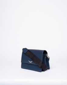 Lolita Wings Grained Leather Bag | Navy Blue