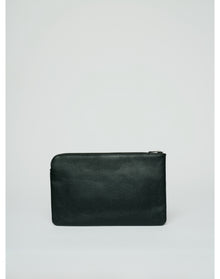 Uma Wings Grained Leather Small Pouch | Black