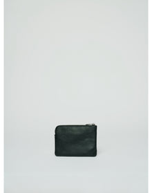 Mini Uma Wings Grained Leather Small Pouch | Black