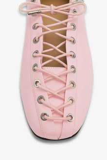Lace Up Ballerinas in Rose | Fairy Tale