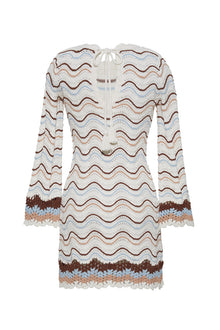 Landon Dress | Ivory Wave Multi Crochet