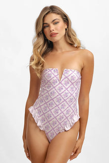Women | Lily Ruffled One Piece | Lavender Tea