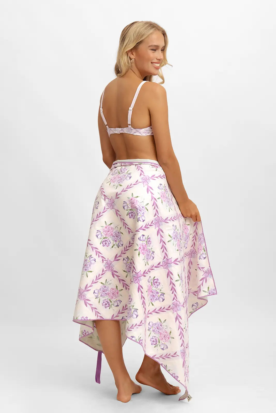 Women | Reversible Packable Beach Towel | Lavender Tea