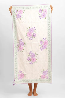 Women | Reversible Packable Beach Towel | Lavender Tea
