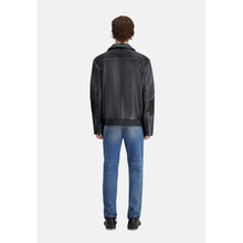 Leather Biker Jacket | Men | Black