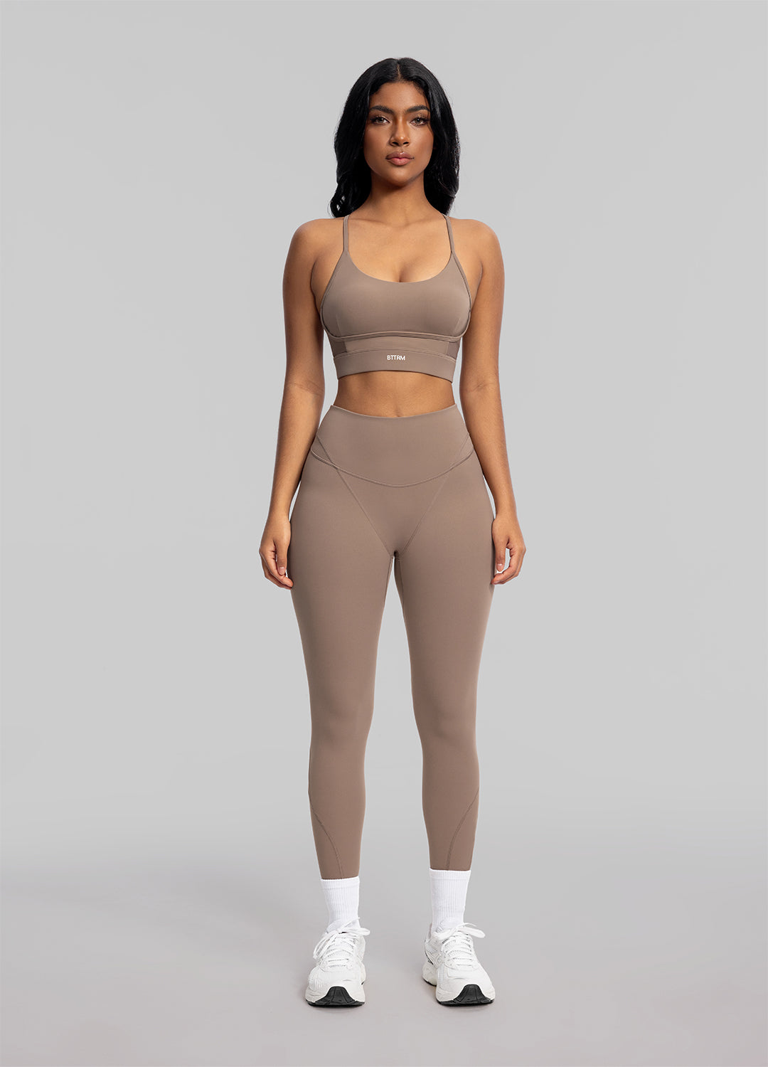 High-Waisted Stretch Performance Leggings | Cocoa