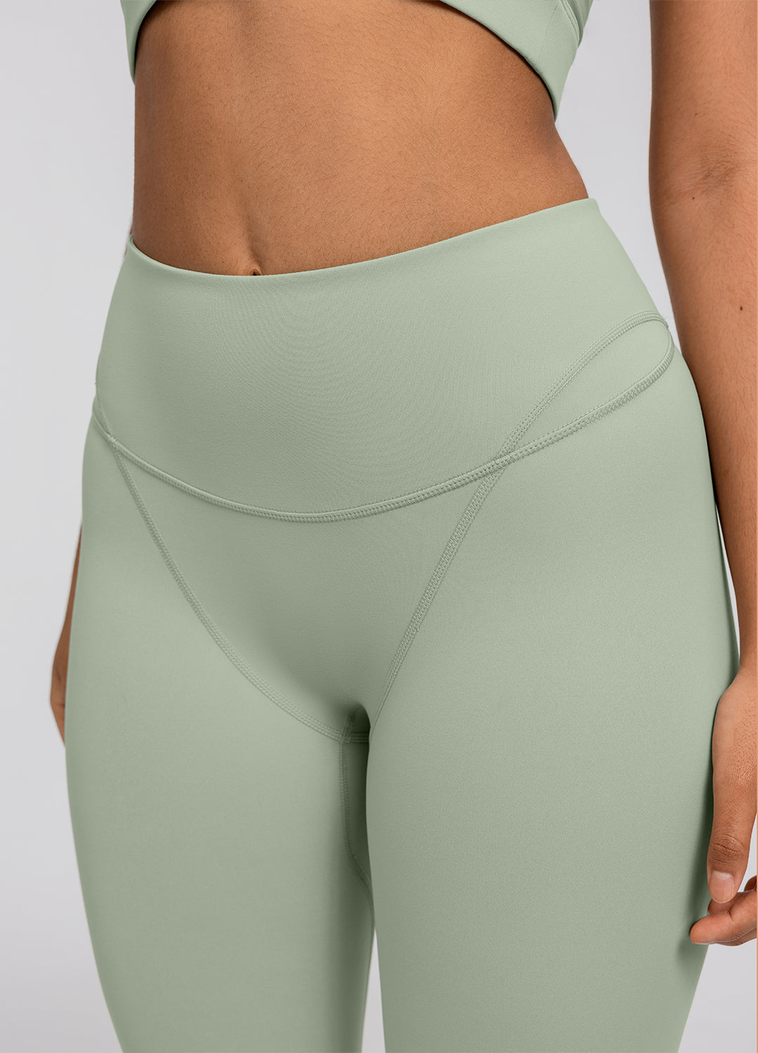 High-Waisted Stretch Performance Leggings | Sage Green