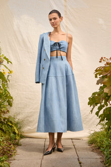 Denim A-Line Skirt | Light Denim