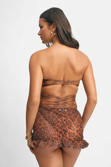 Women | Polly Mini Skirt | Leopard Mesh