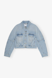 Light Blue Denim Bomber Jacket | Tint Wash