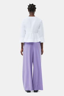Light High Waist Flared Leg Trousers | Purple Haze