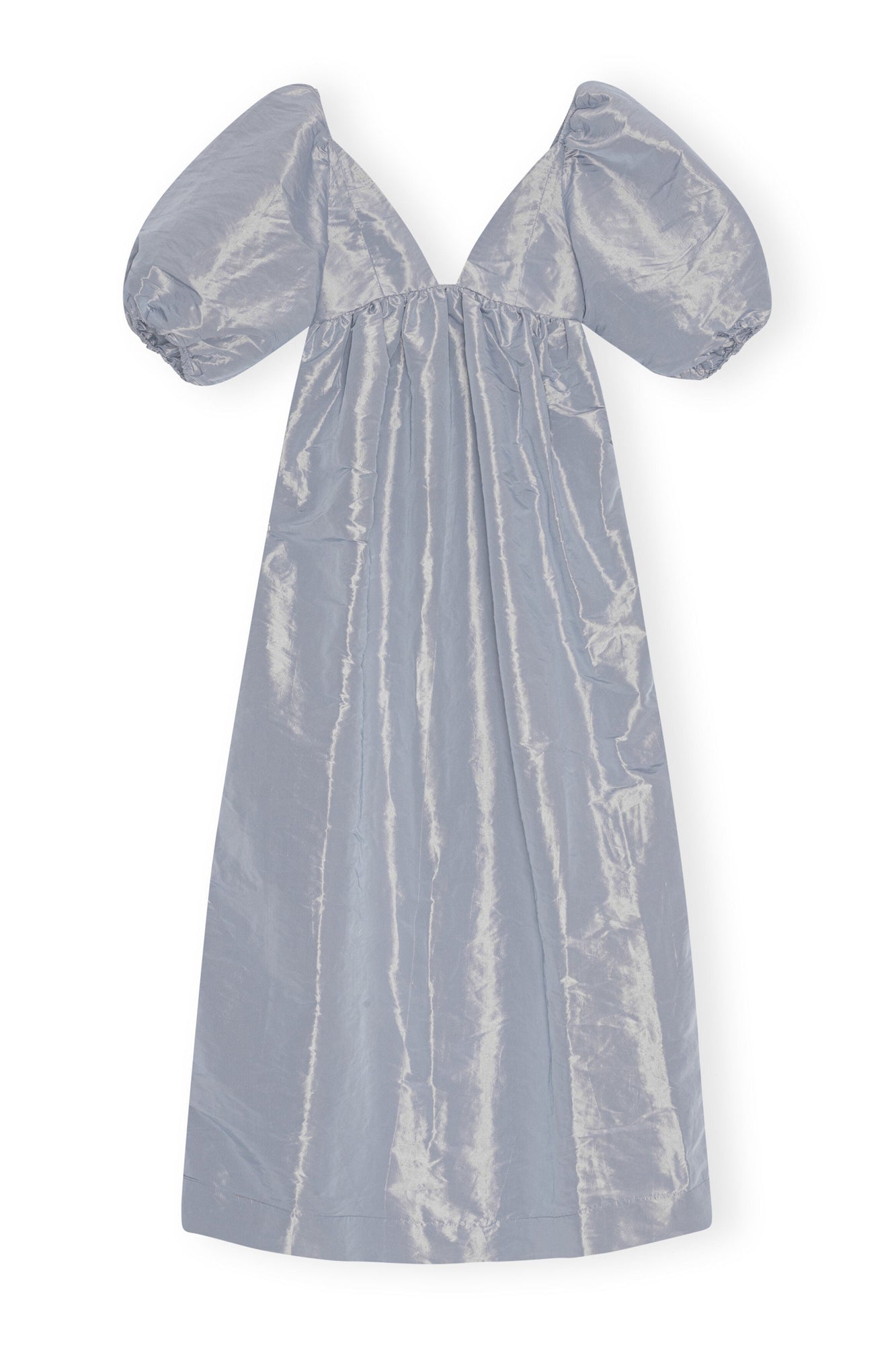 Light Shiny Taffeta Long Dress | Powder Blue