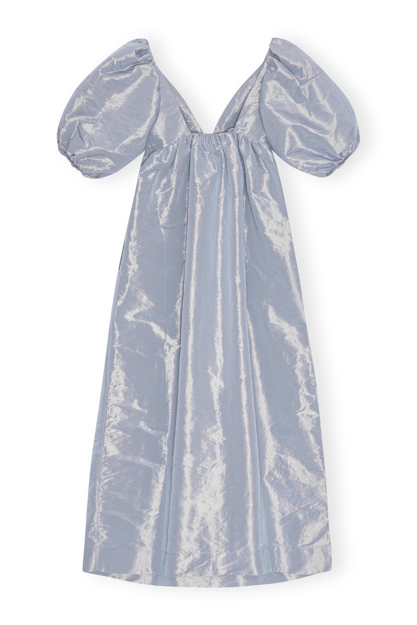 Light Shiny Taffeta Long Dress | Powder Blue