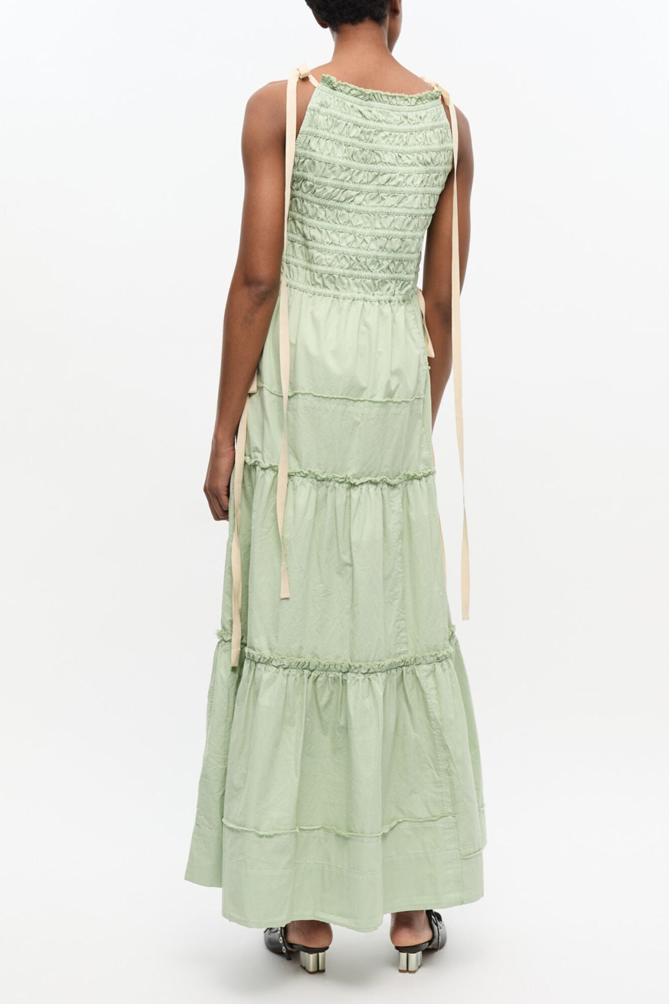 Light Smocked Tiered Dress | Frosty Green