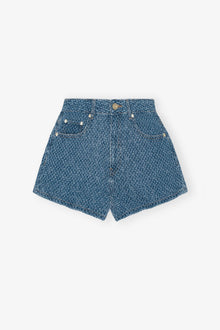 Light Textured Shorts | Mid Blue Stone