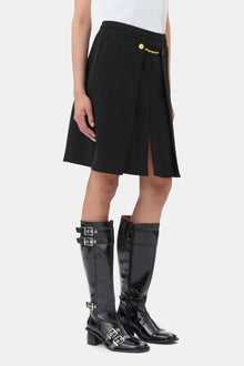 Light Twill Suiting Skirt | Black