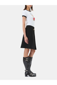 Light Twill Suiting Skirt | Black