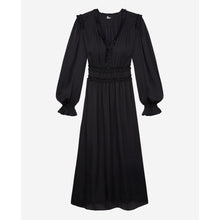 Long Dress With Shirring | Women | Black