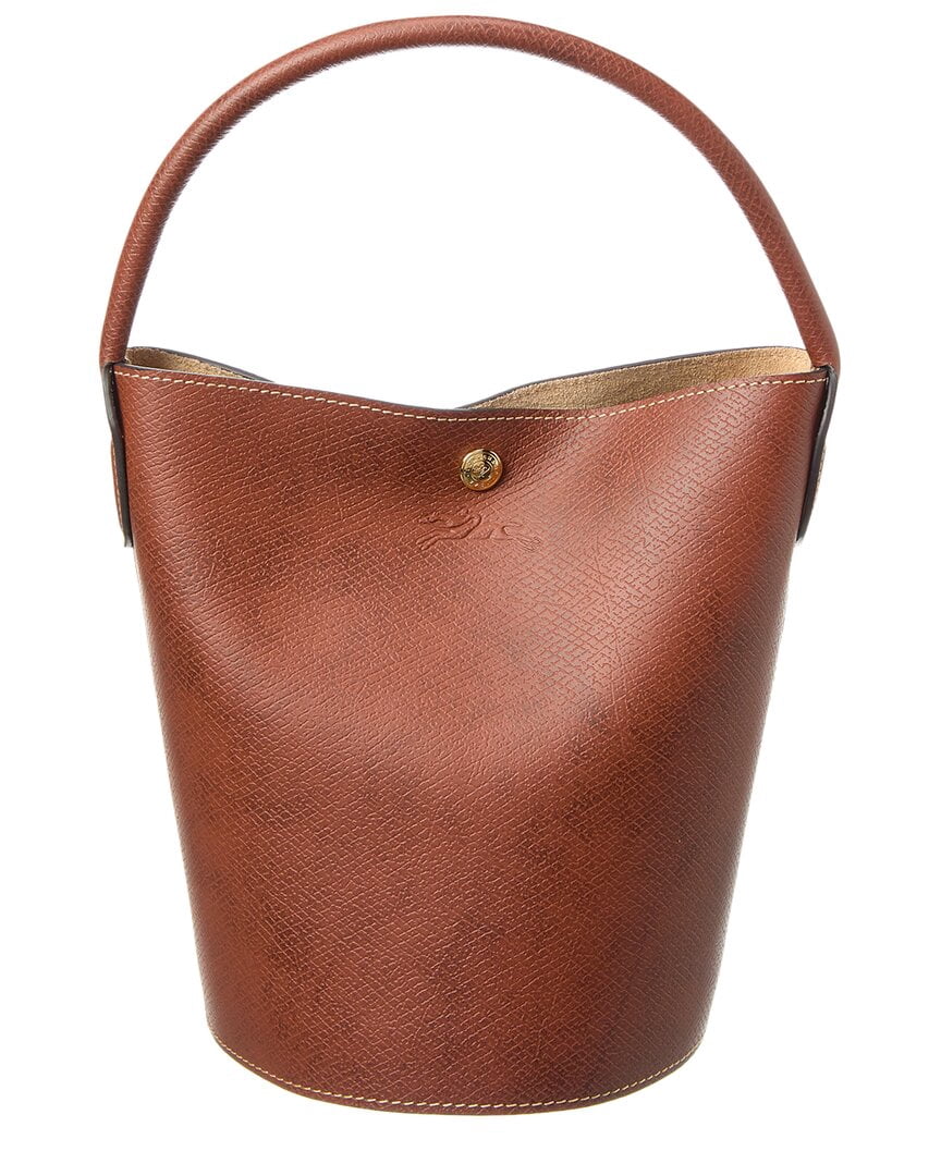 Longchamp | Unisex | epure Small Leather Bucket Bag | Brown