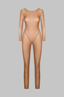 Open Back Long Sleeve Catsuit - French Kiss Light | Sienna