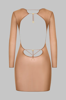 Short Open Back Long Sleeve Dress - French Kiss Light | Sienna