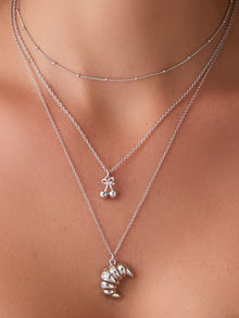 Cherry Necklace | Silver Rhodium Plated Brass