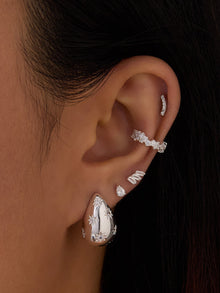 Teardrop Constellation 20mm Stud Earrings | 5A Grade Cubic Zirconia | Silver Rhodium Plated Brass