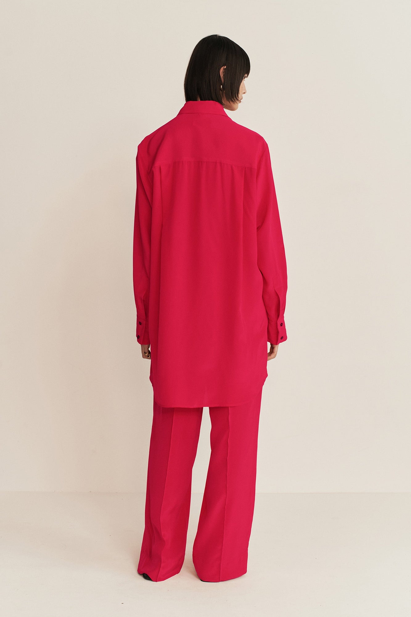 Loopa Silk Shirt | Framboise